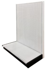 Wall Unit Addon, 3' Length, 84" Height, 12" Base Depth, Pegboard Backing, White